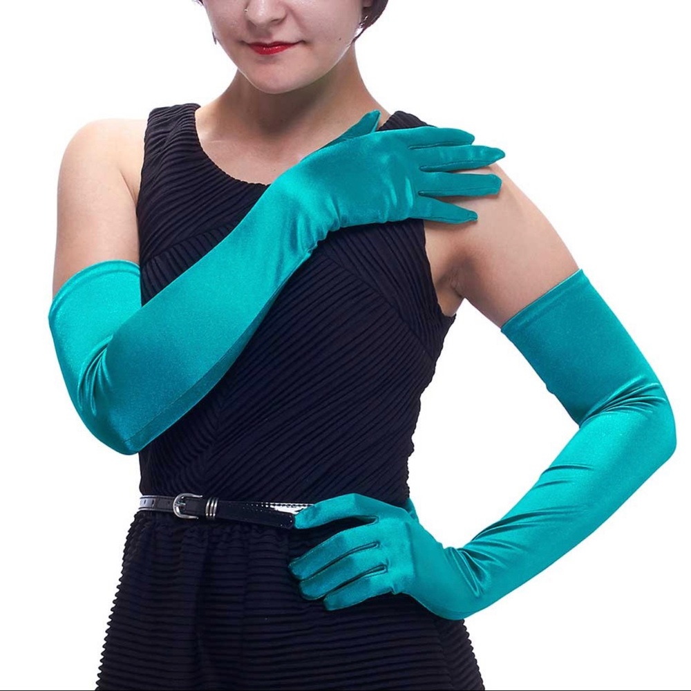 22 inch satin classic opera gloves